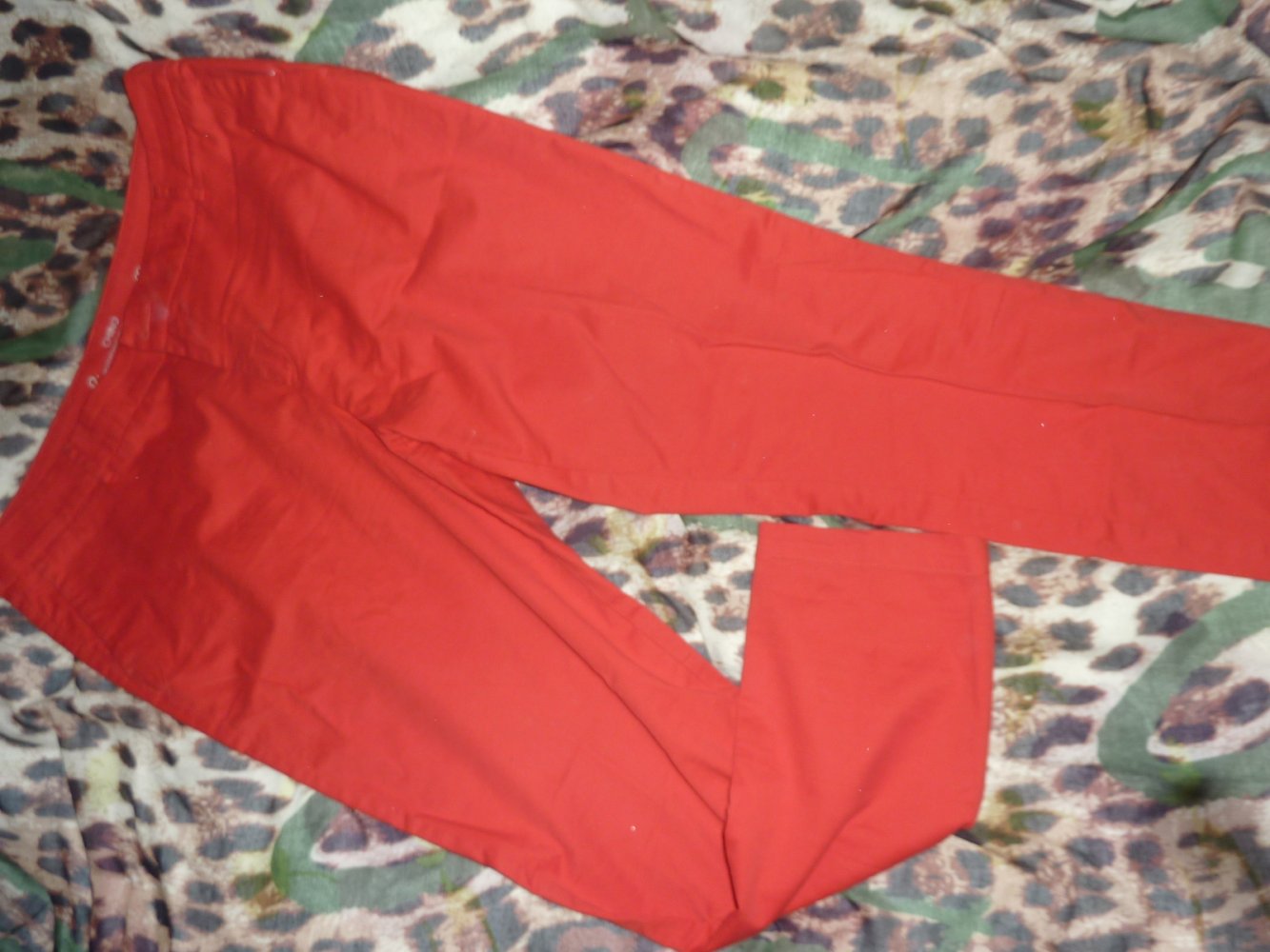 Damen Bonita Chino Hose rot 42 wie 44 NEUwertig Comfort Bund 48 cm Baumwolle