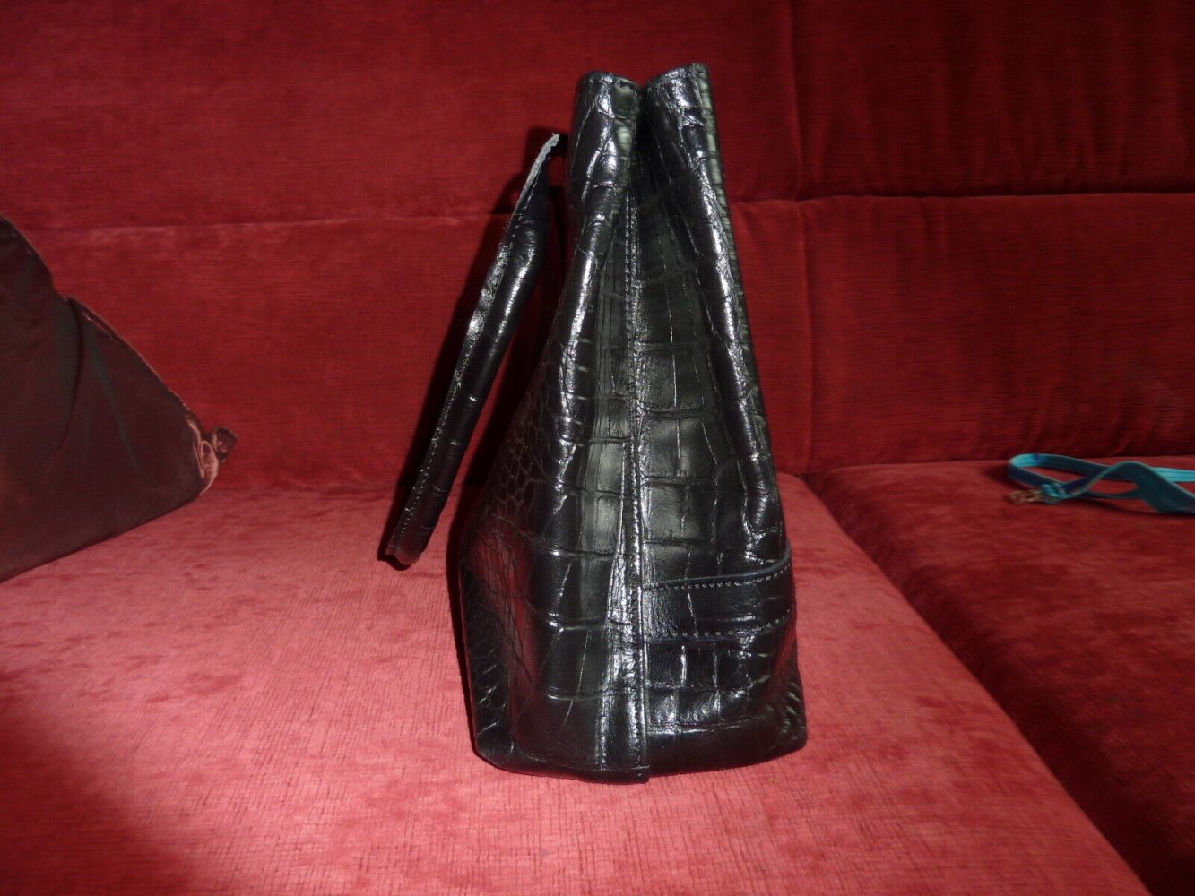 Tasche Handtasche L. CREDI schwarz Größe 38 x 24 cm Henkeltasche 39 € neuwertig