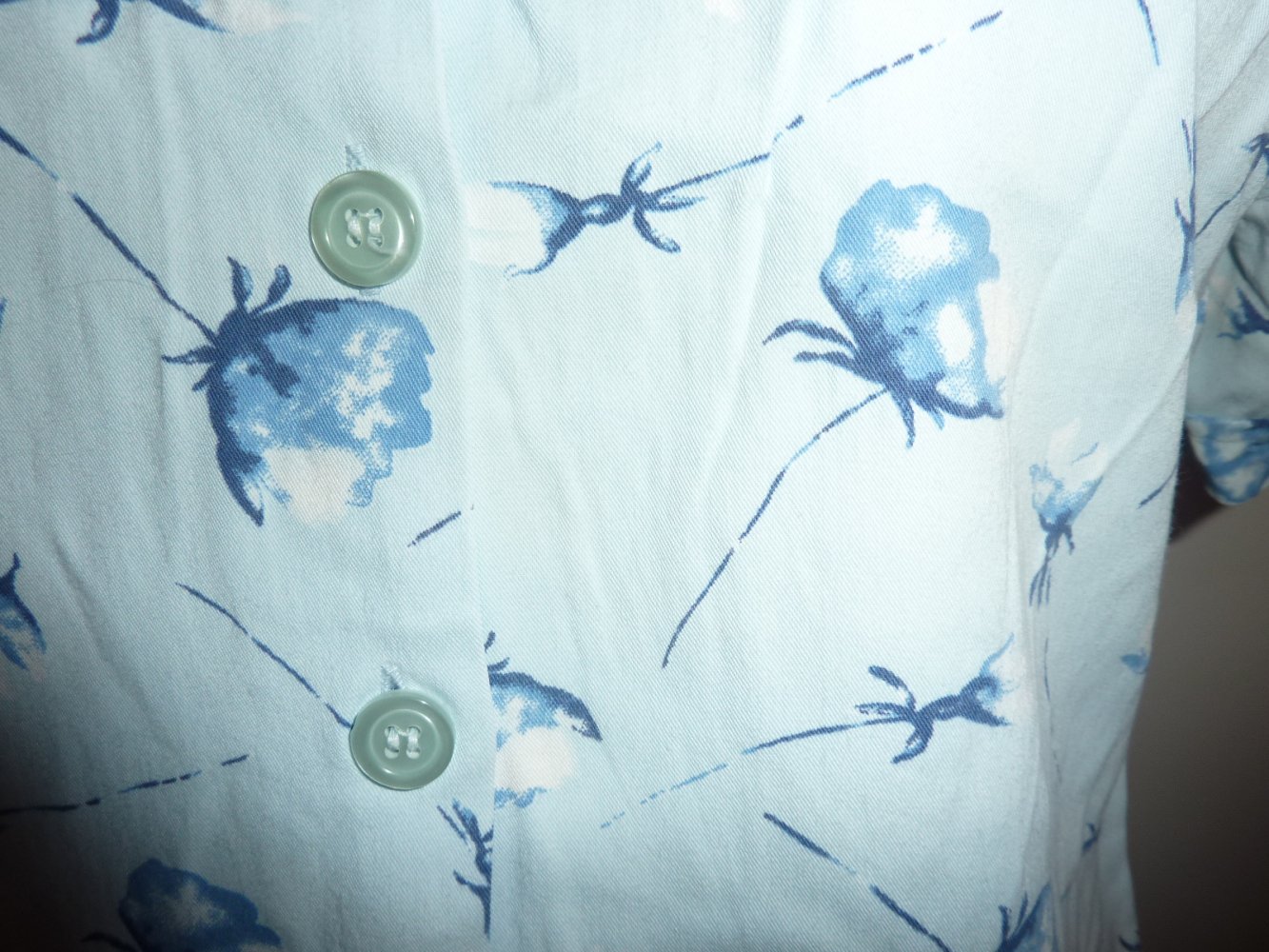  Damen Bluse Gr. 38 S MARKE Street One blau KEINE Tunika kurzarm Viskose Sommerbluse