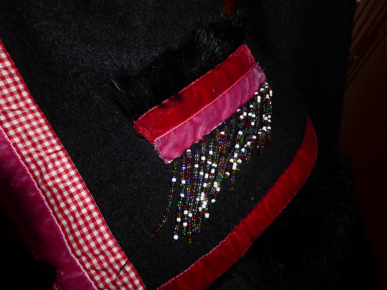 Damen Walkjacke Wolljacke Cardigan 40 M schwarz anthrazit rot Nice Connection 