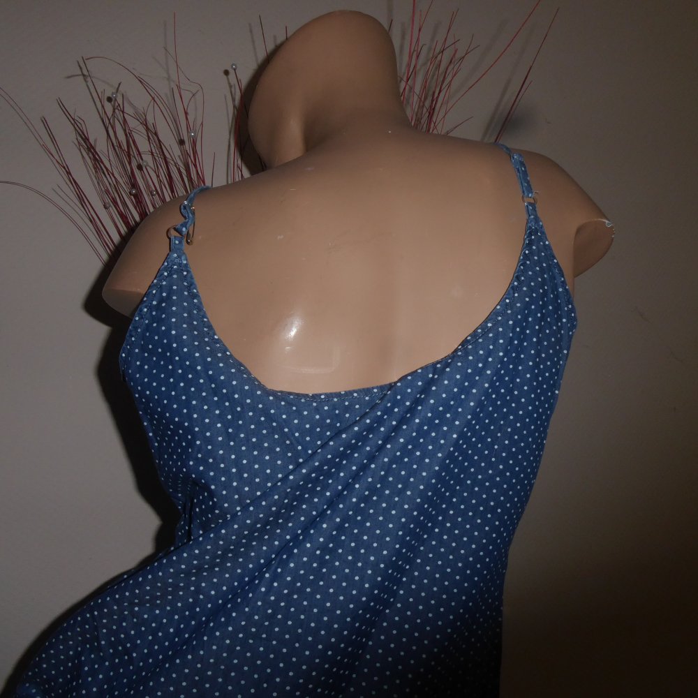 Overall Jumsuit Cutsuit Einteiler JeansOverall Short kurz Dots blau 40 M Orsay