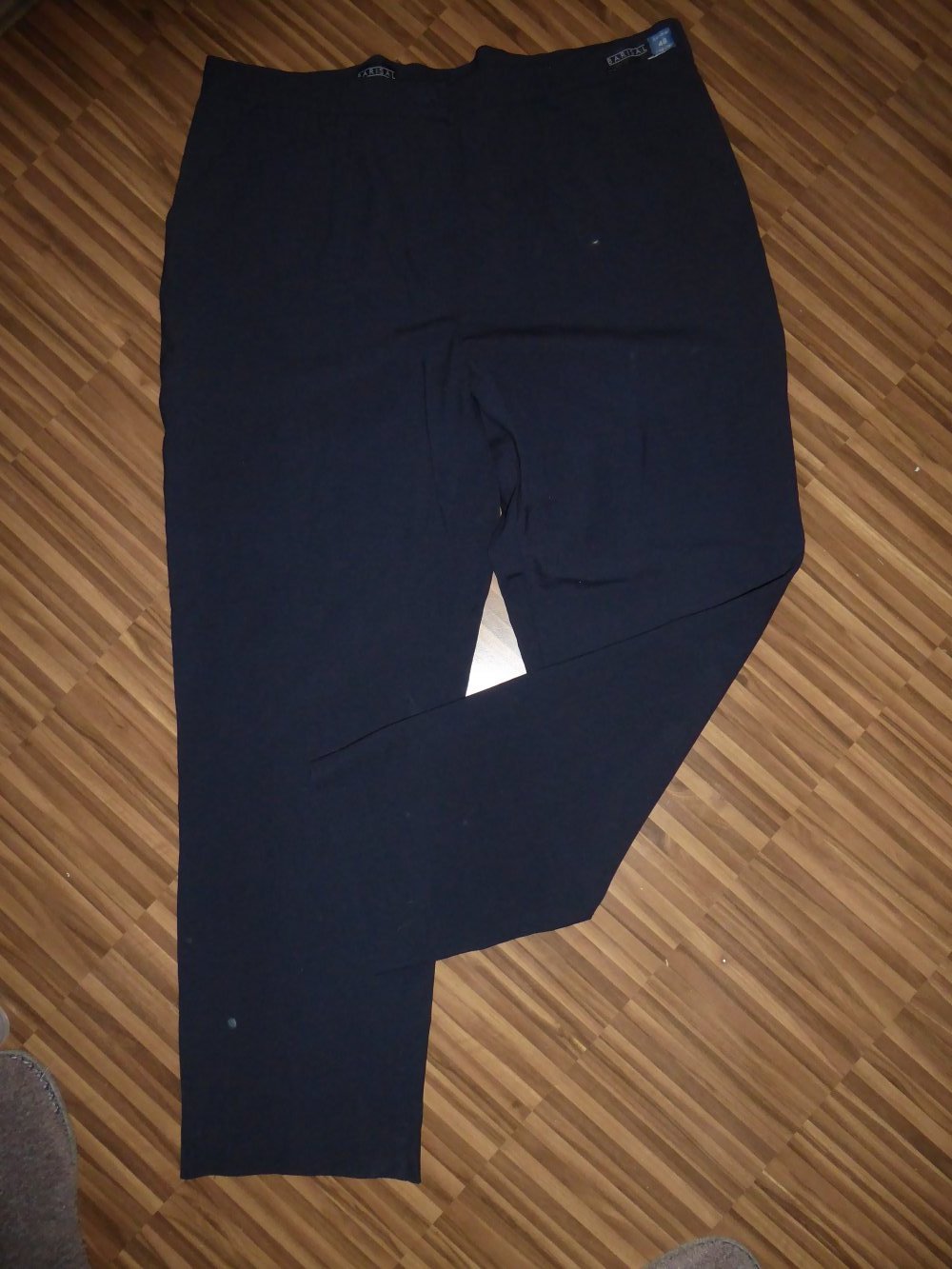 Damen Hose blau dünne Wollhose BARISAL Gr. 48 mit 44% Wolle Bund 52 cm Stoffhose