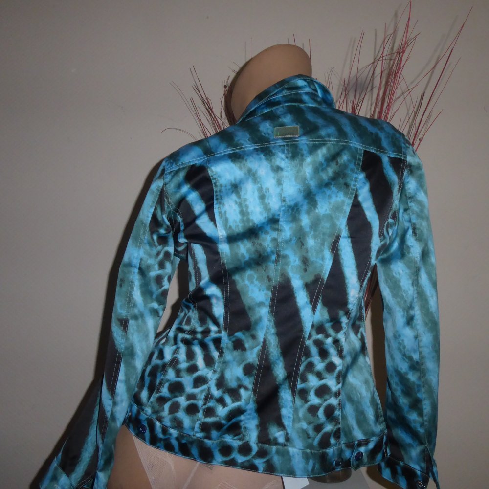 Original Versace Jacke Sommerjacke Blazer S 38 mint schwarz Leo Look neuwertig 1090 €