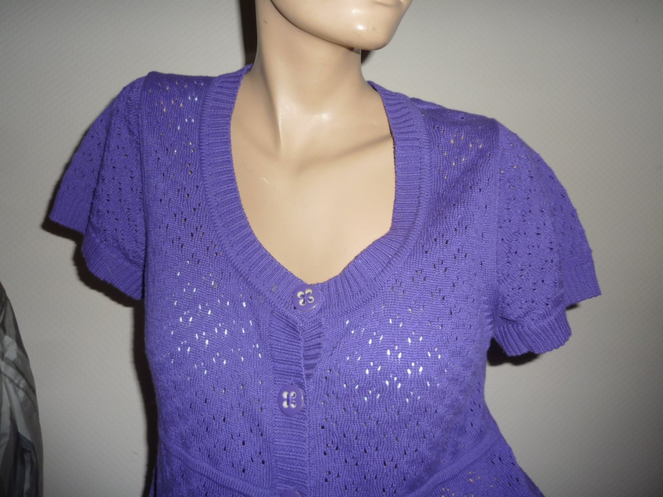 Damen Strickkleid Gr. S M L 38 40 (44) S.Oliver lila Strickweste Cardigan Kleid