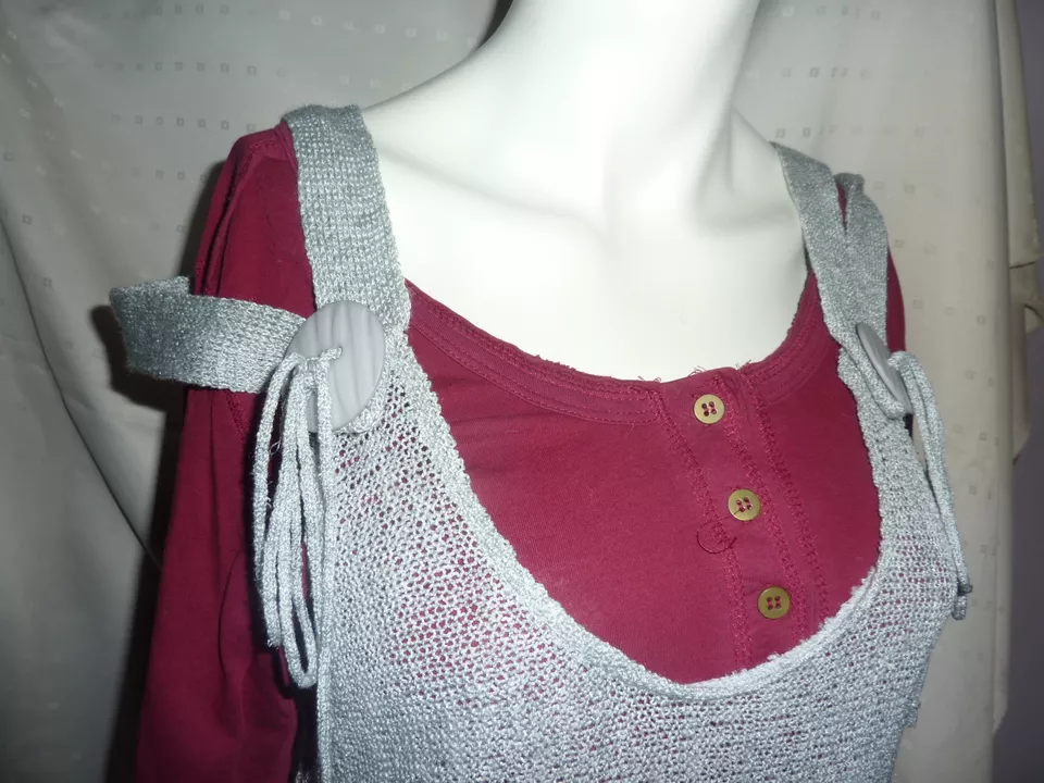 Winterkled NEU Gr 38 40 S M grau Kleid modern Tunika Wollkleid Strickkleid