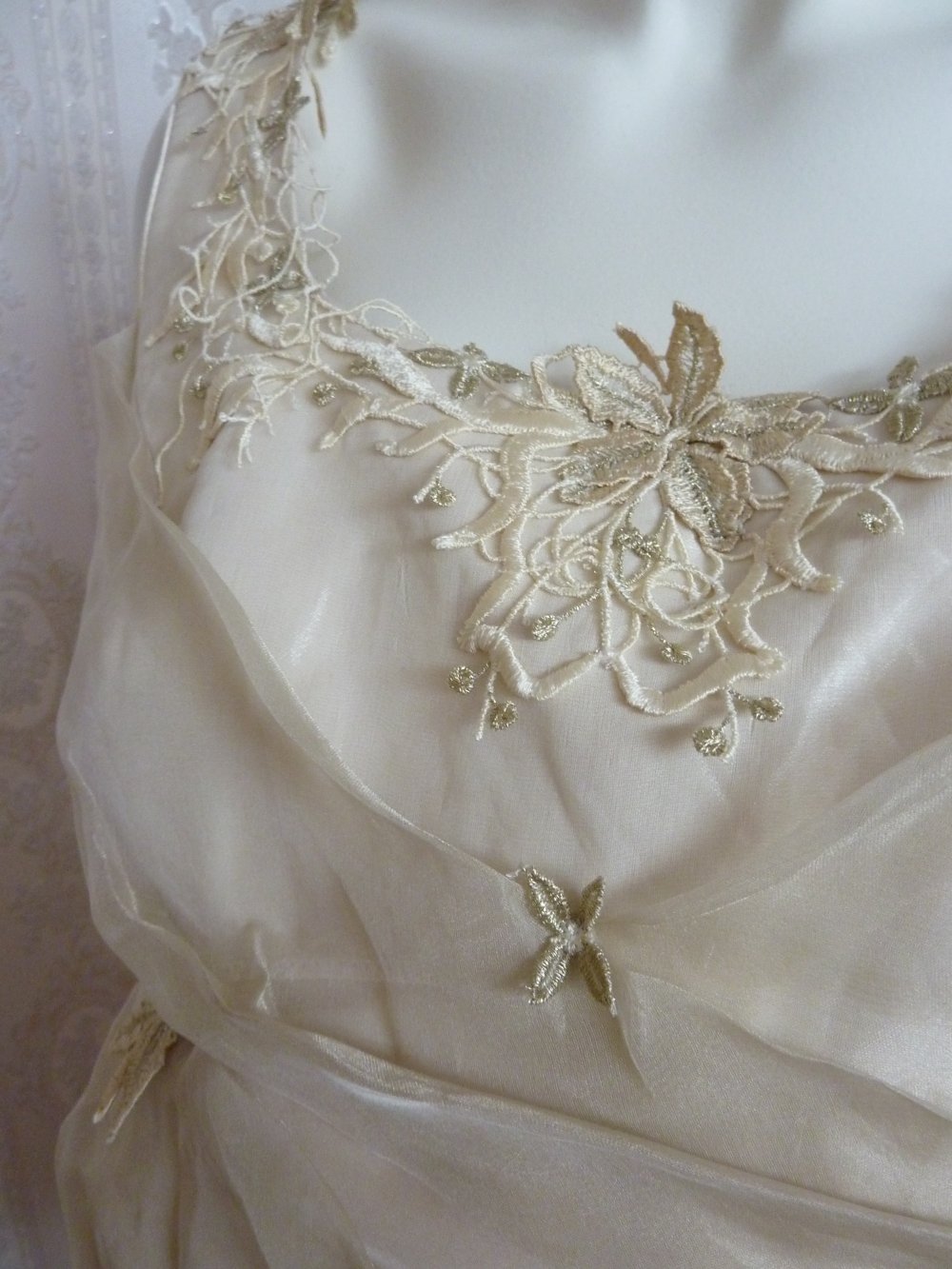 Umstandskleid festlich Brautkleid Umstand NEU Gr. 40 M cappuccino Schwanger Hochzeitskleid beige 