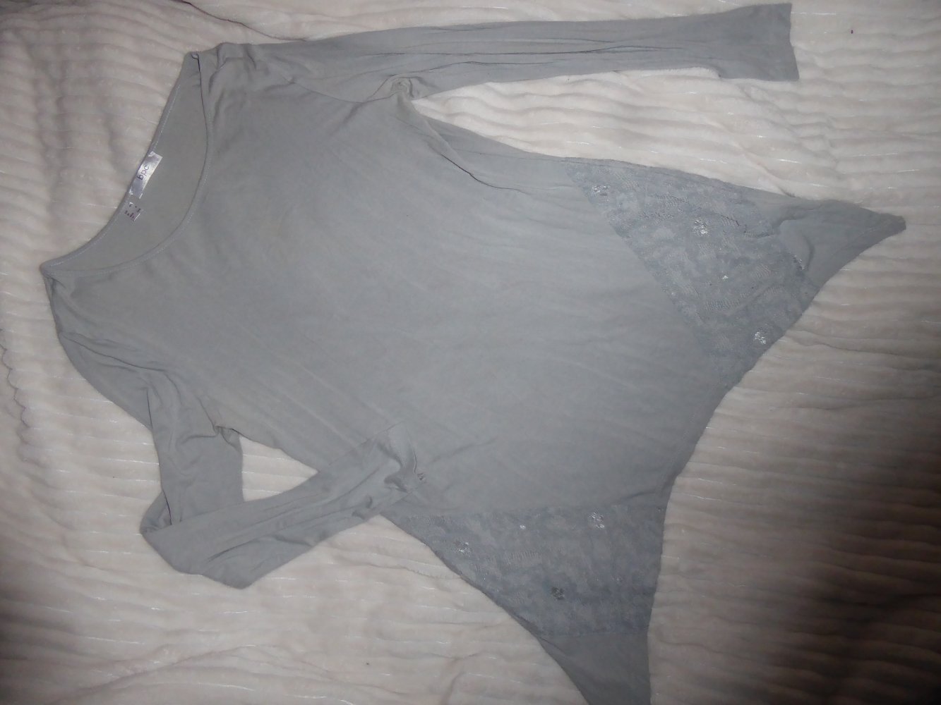 Longshirt Shirt lang neuwertig M L 40 42 grau BPC Viskose keine Tunika Jersey langarm