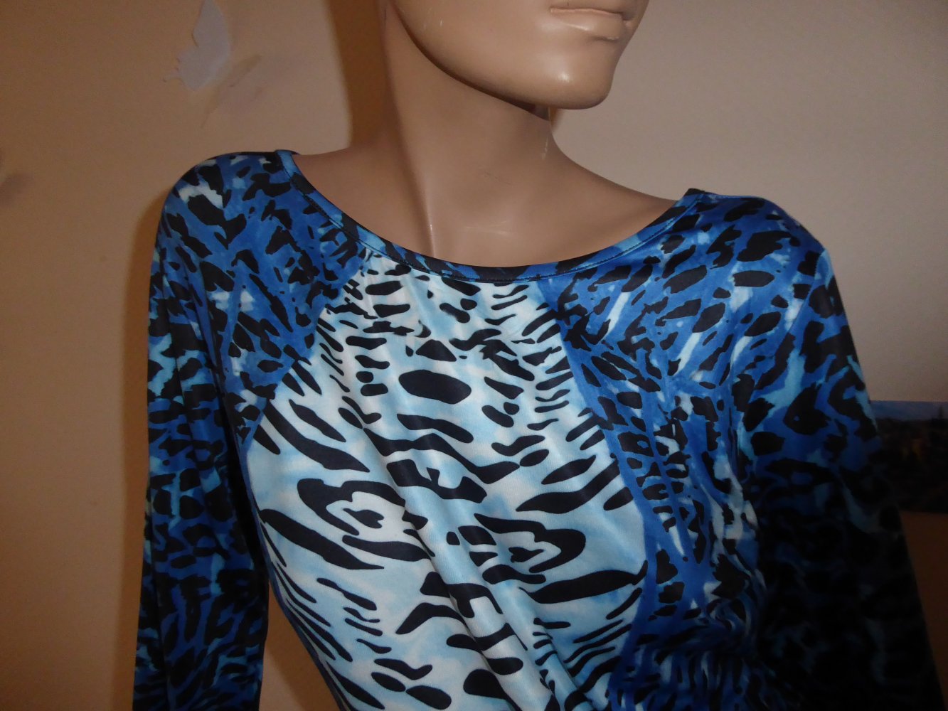 KLeid Minikleid NEU YIZOO Gr. M L 40 42 LEO LOOK blau schwarz Sommerkleid