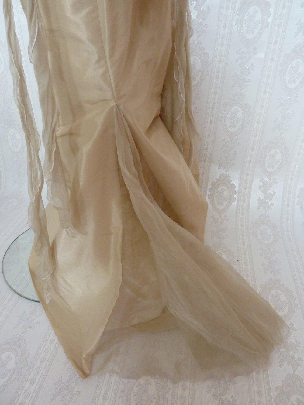Umstandskleid festlich Brautkleid Umstand NEU Gr. 40 M cappuccino Schwanger Hochzeitskleid beige 