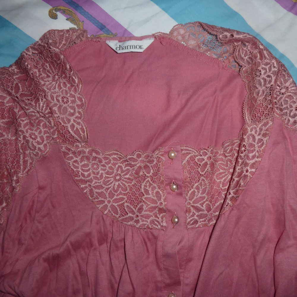 Damen Pyjama 38 wie 40 Schlafanzug Garnitur Schlafhemd Schlafhose NAchtwäsche Charmor NP 119