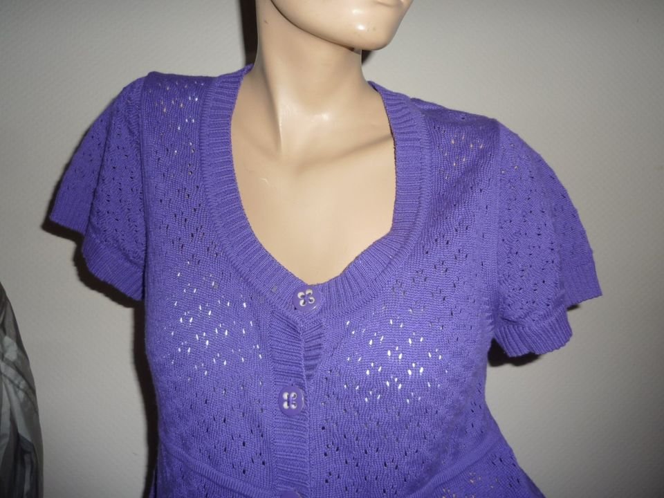 Damen Strickkleid Gr. S M L 38 40 (44) S.Oliver lila Strickweste Cardigan Kleid