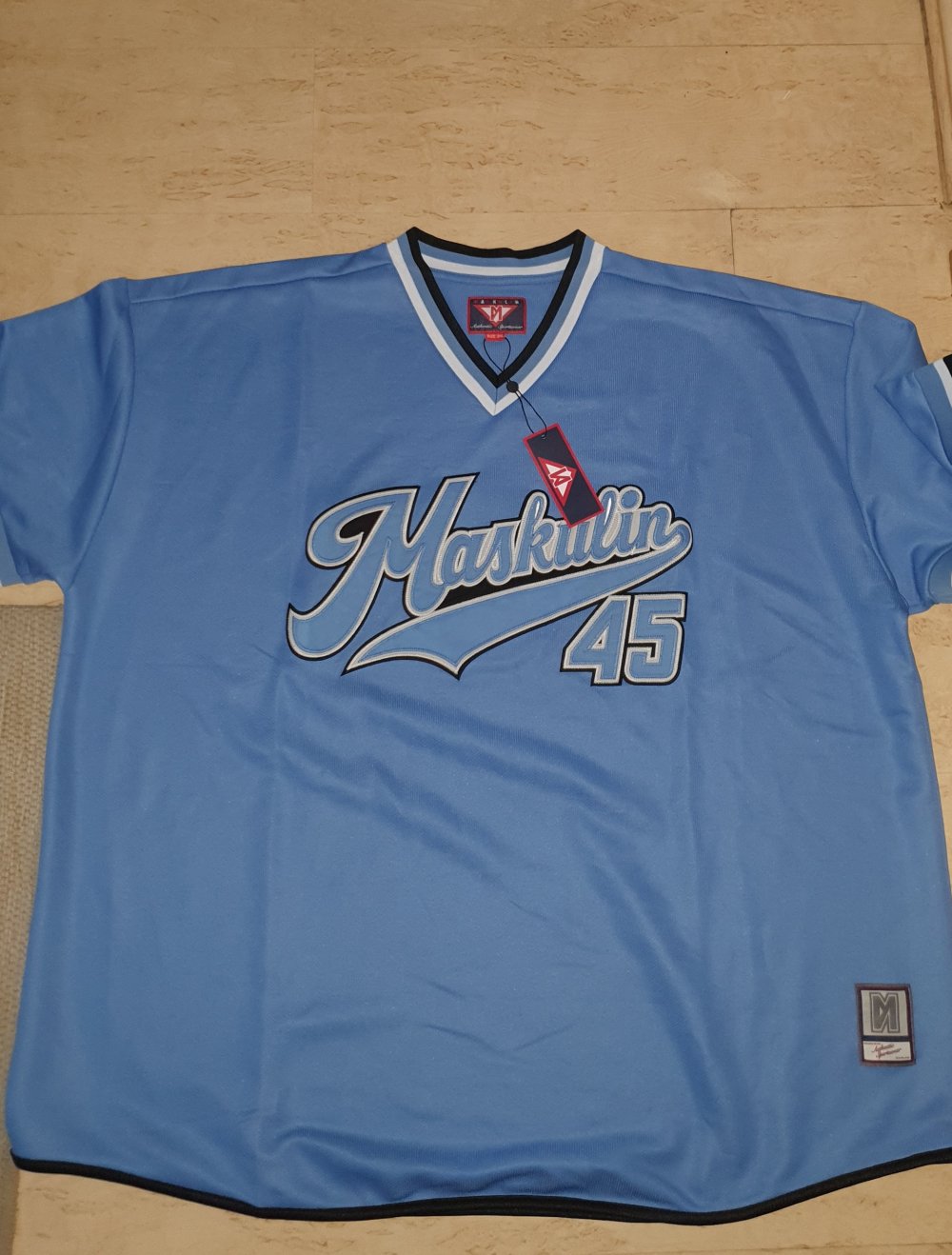 Maskulin T-Shirt Oversize blau 3XL