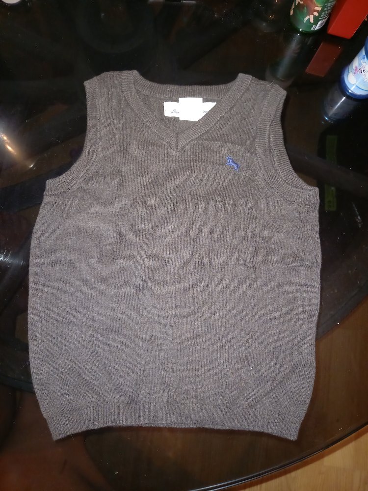 Dunkelbrauner Pulunder, Grösse 92