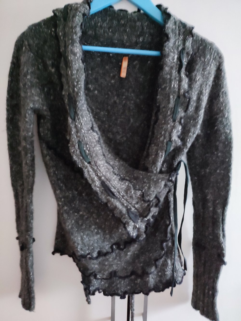 Ausgefallene Mohair-Strickjacke