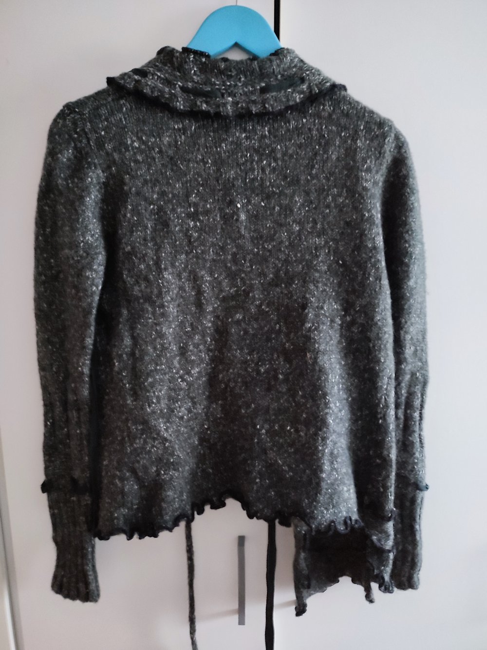 Ausgefallene Mohair-Strickjacke