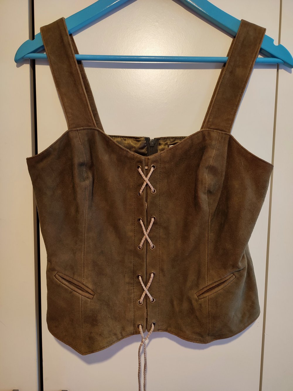 Trachten-Mieder, Hirschleder