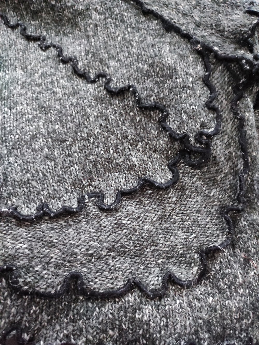 Ausgefallene Mohair-Strickjacke