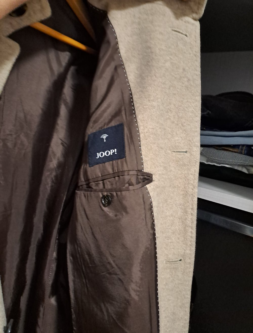 Joop Herrenmante Seide Cashmere Gr.L Neuwertig