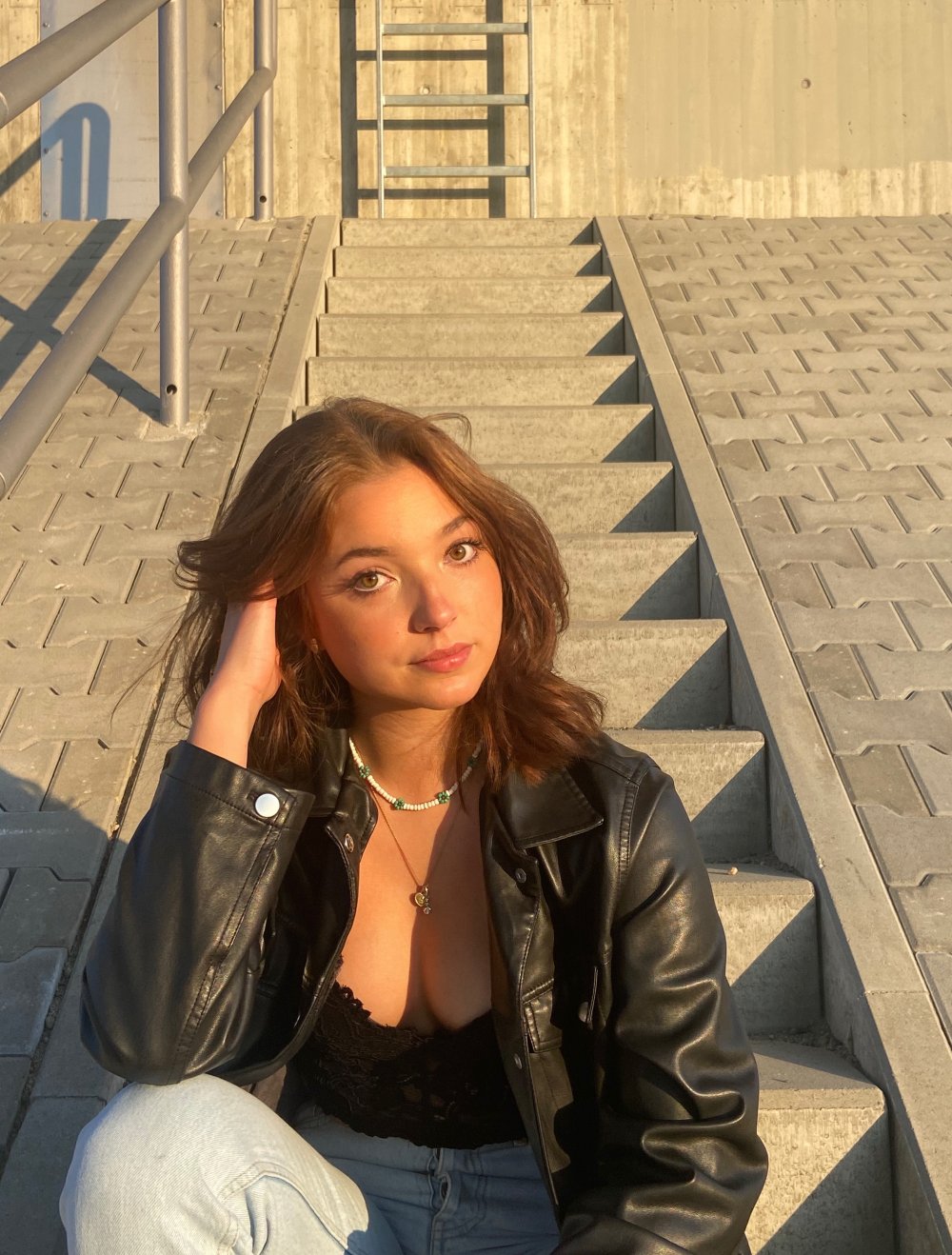 Oversized Lederjacke