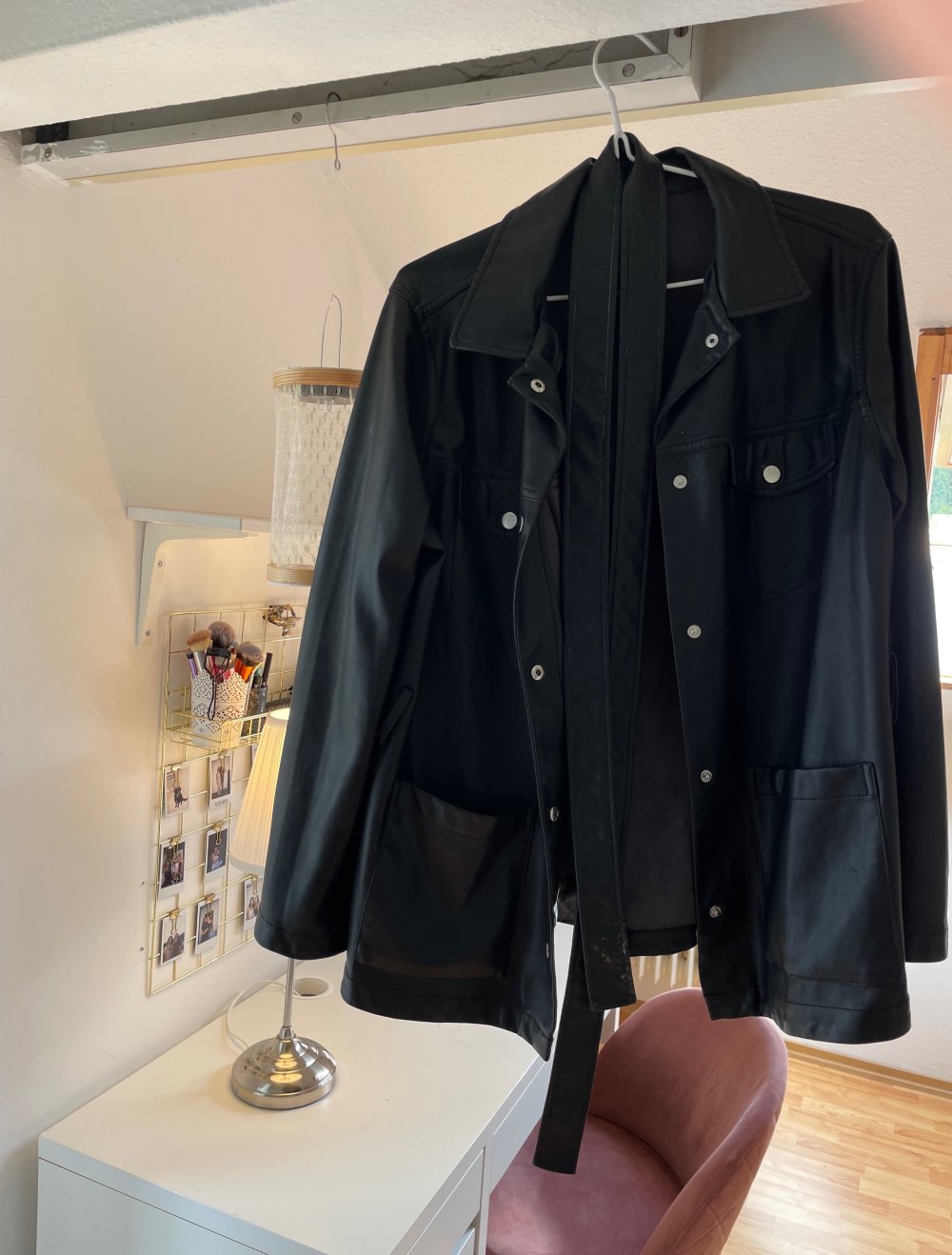 Oversized Lederjacke