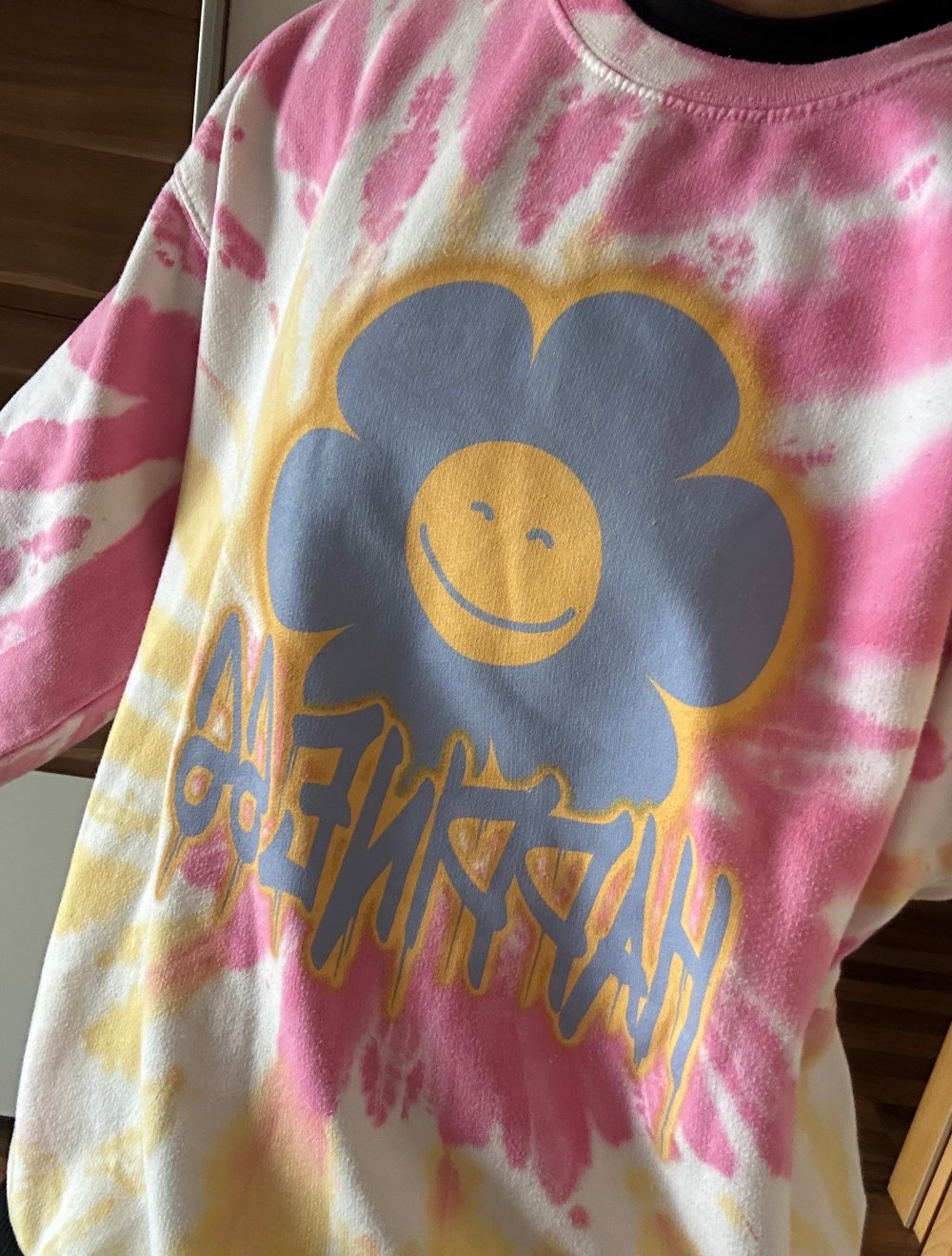 Bunter Sweater in pink/gelb