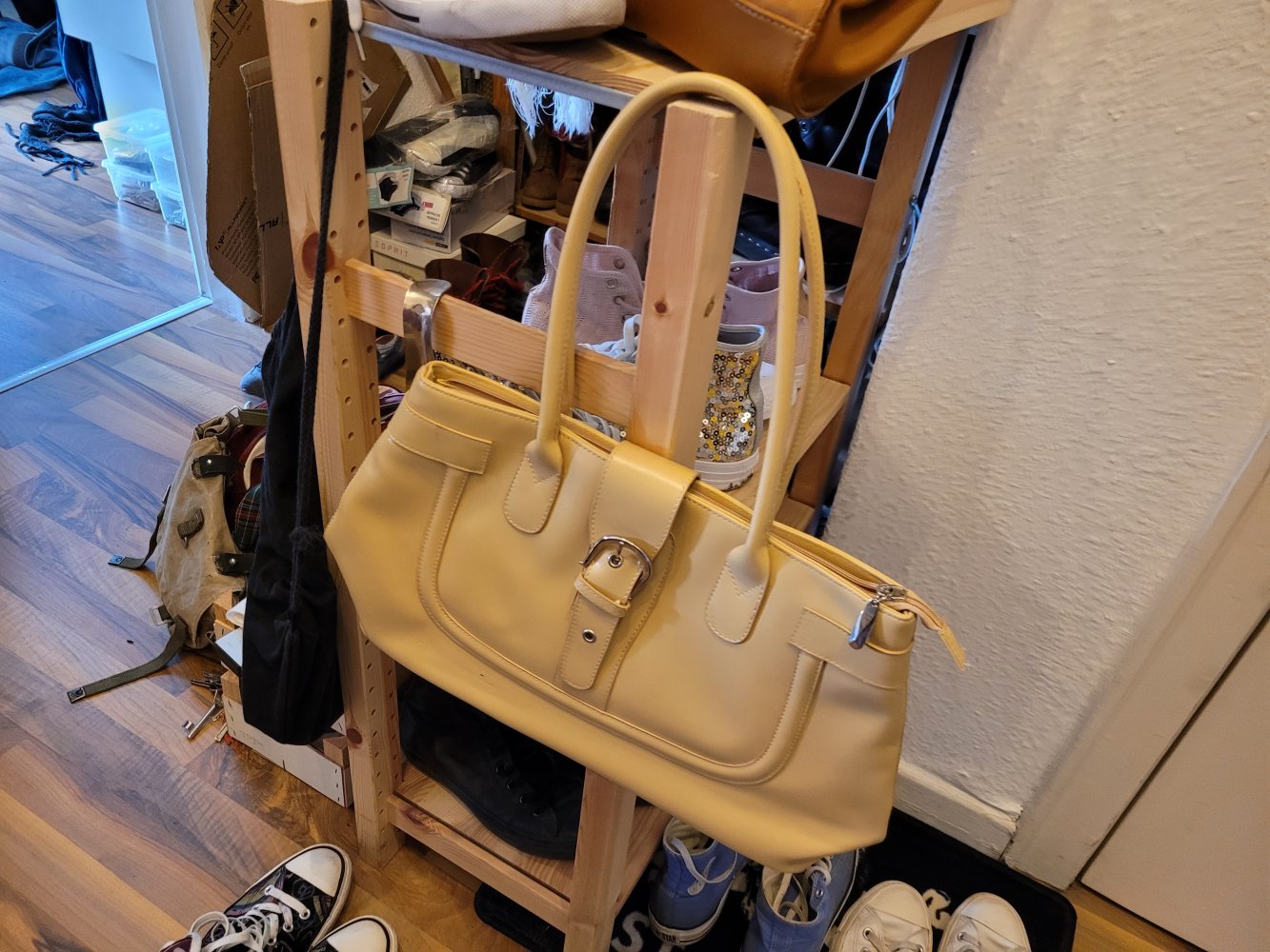 beige Handtasche 
