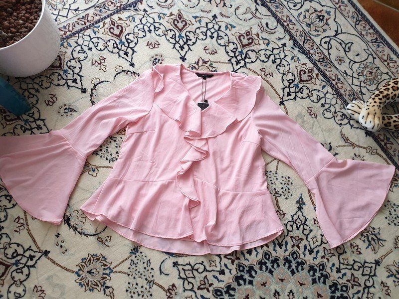 Bluse Top Oberteil L (40) Tunika Vero Moda Blogger Glockenärmel 