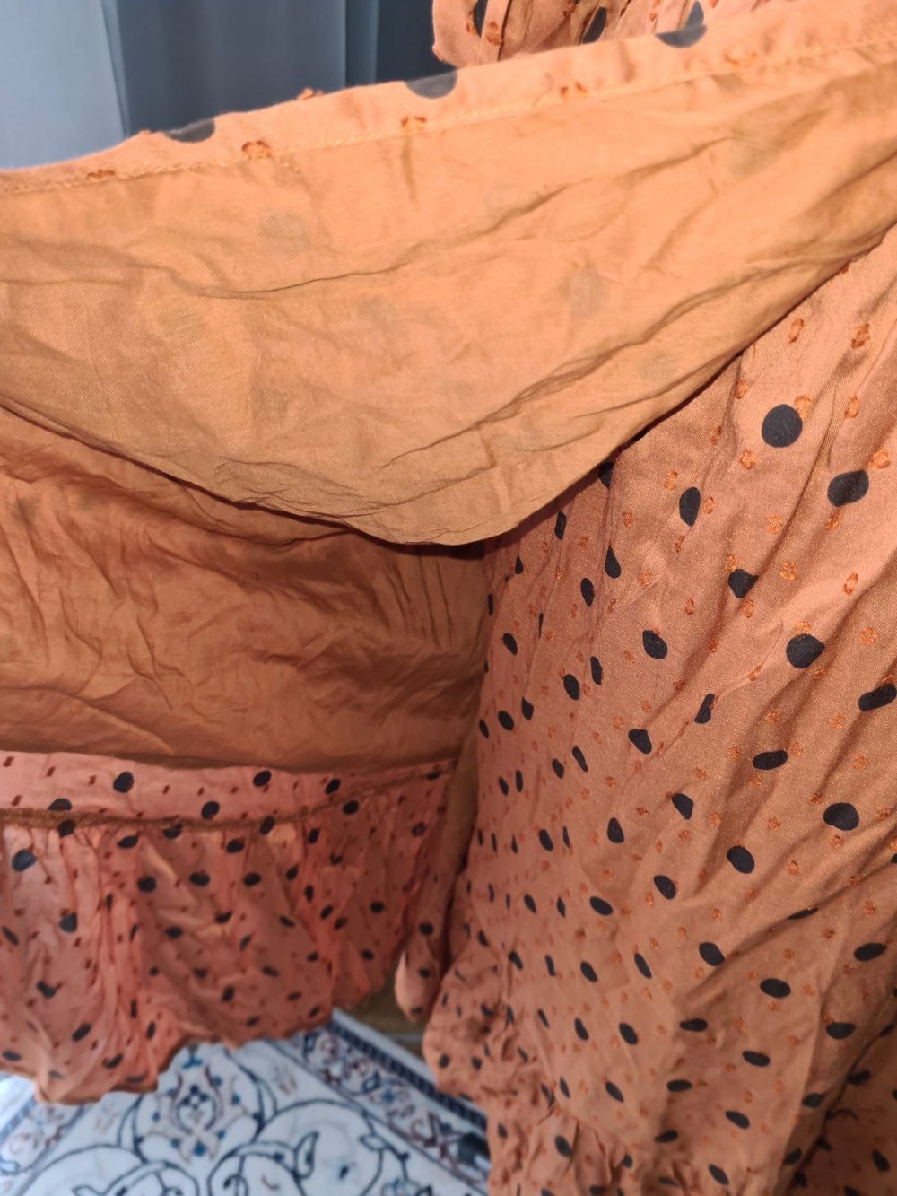 Wickelkleid Object Gr. 40 senfgelb schwarze Punkte Viscose