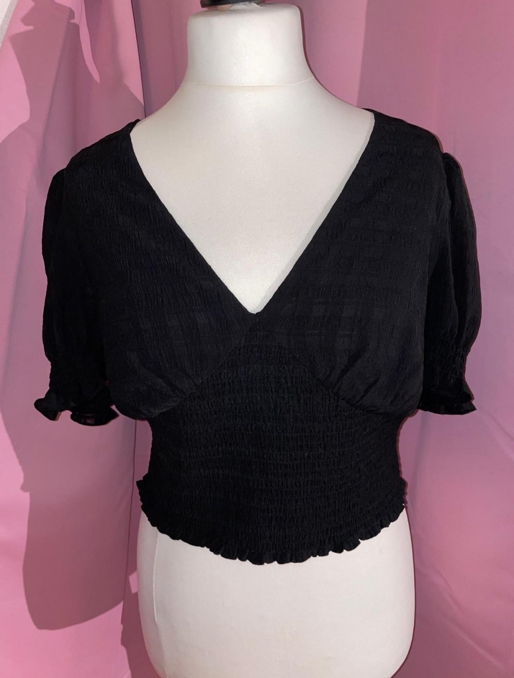 Oberteil mit Puffärmeln , Größe 42