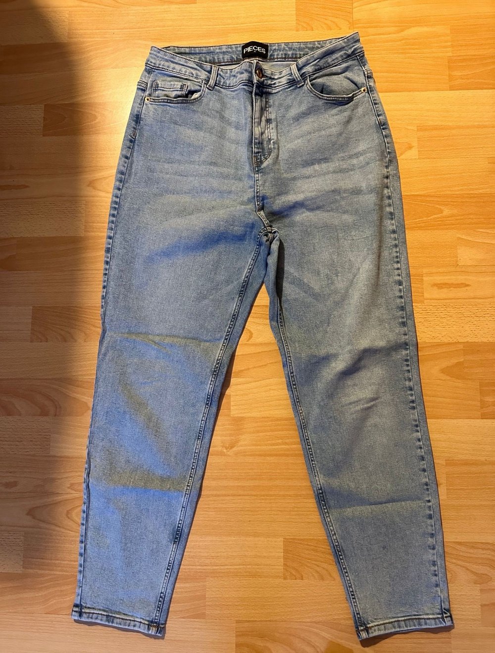 Pieces Mom Jeans blau, Größe XL