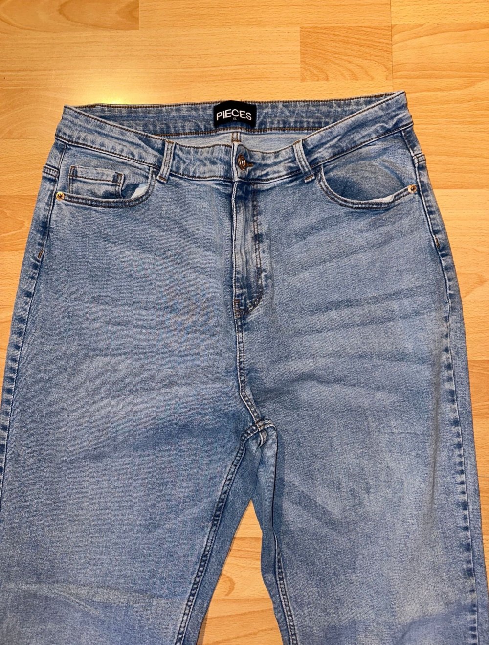 Pieces Mom Jeans blau, Größe XL