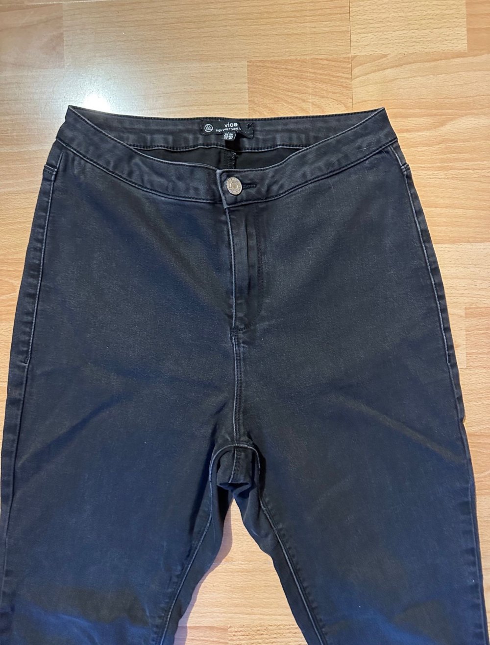Vice schwarze High Waist Jeans, schwarz, Größe 40R