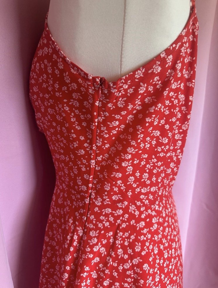 Shein rot weißes Kleid Größe L (40/42)