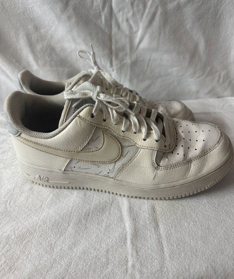 Nike Air Force Mini Checks Sail Pure Platinum, Größe 40,5