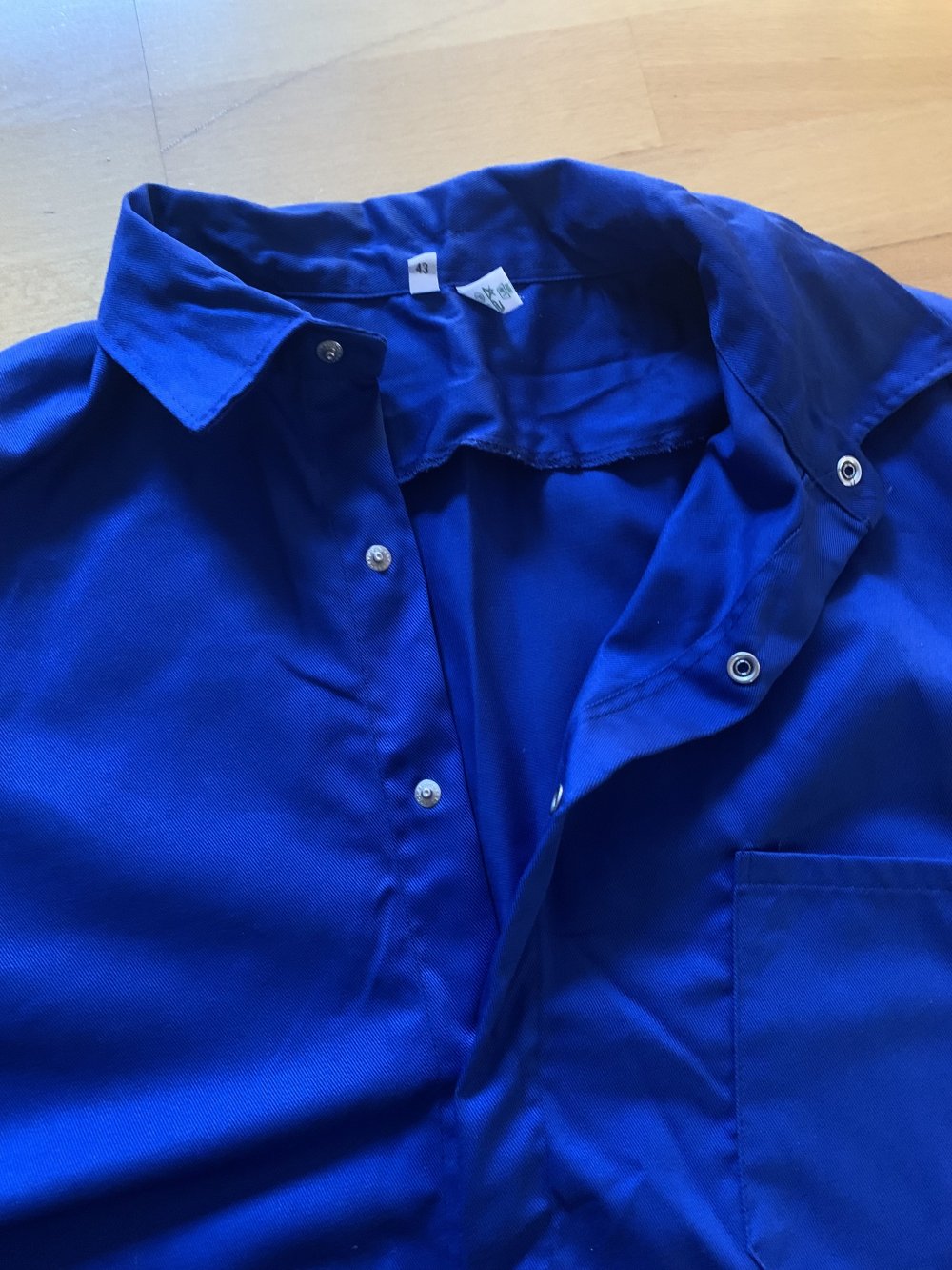 Herrenhemd/Arbeitshemd blau, Größe 43