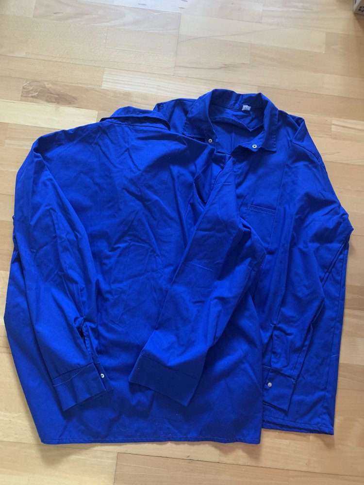Herrenhemd/Arbeitshemd blau, Größe 43/44