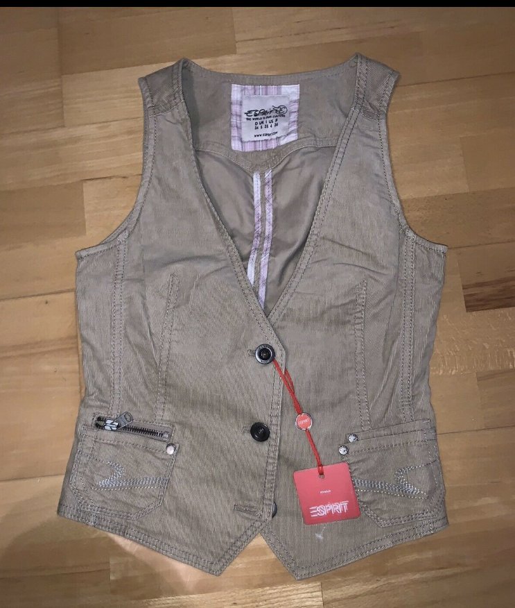 Ärmellose Weste Esprit, braun, Größe 34