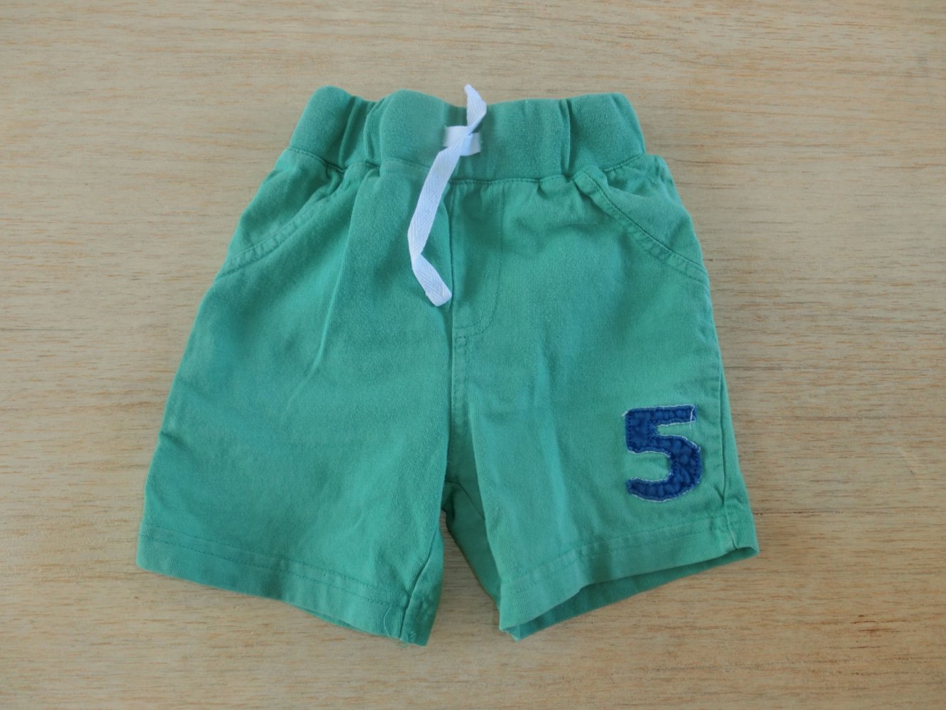 topomini - Baby kurze Hose Shorts Sweat-Shorts Gummibund grün 2 vorhanden Zwillinge Gr. 86