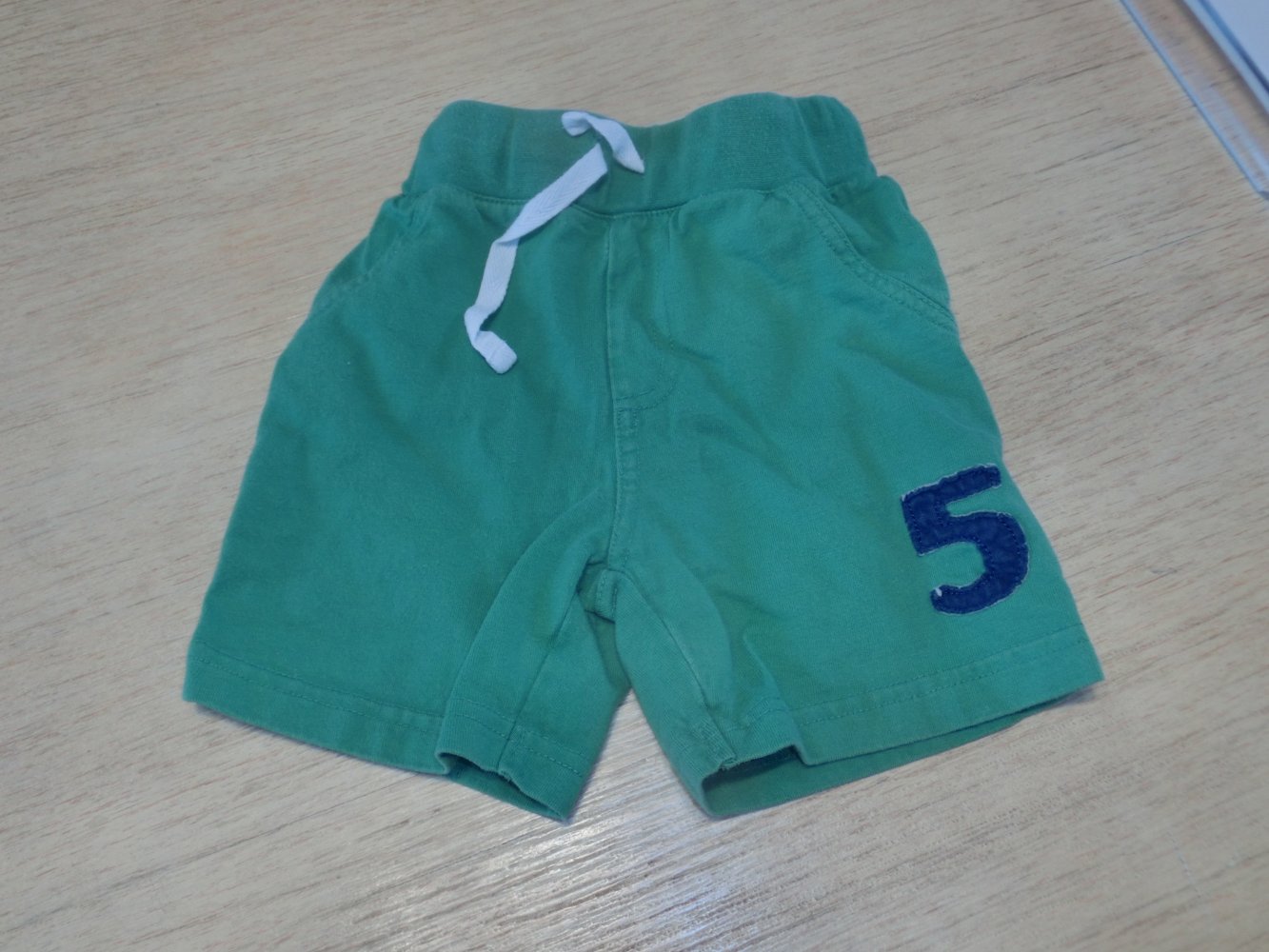 topomini - Baby kurze Hose Shorts Sweat-Shorts Gummibund grün 2 vorhanden Zwillinge Gr. 86