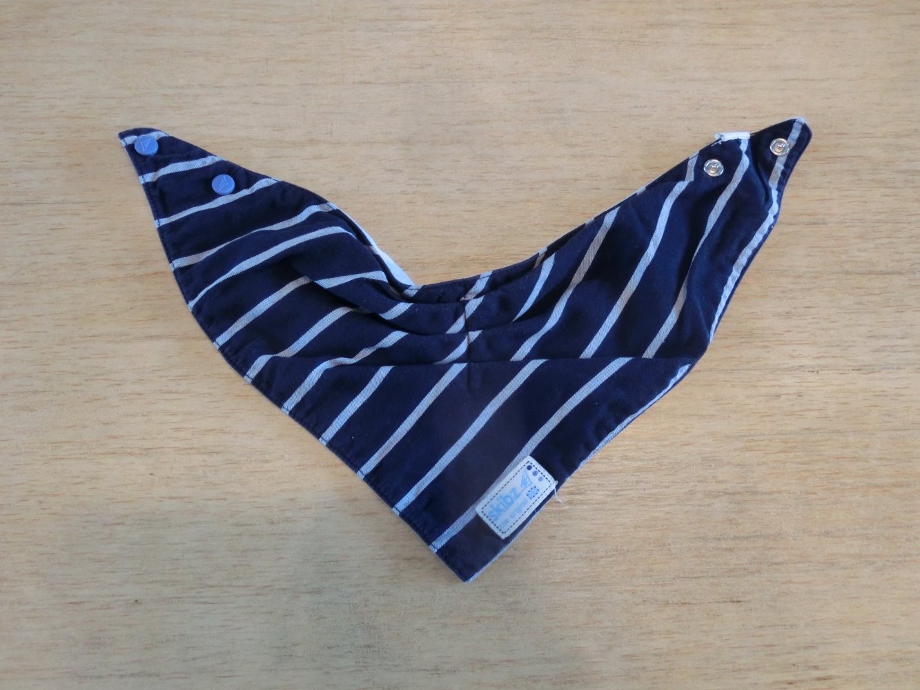 skibz the original - Halstuch Sabbertuch Tuch blau weiß gestreift / Karo wendbar