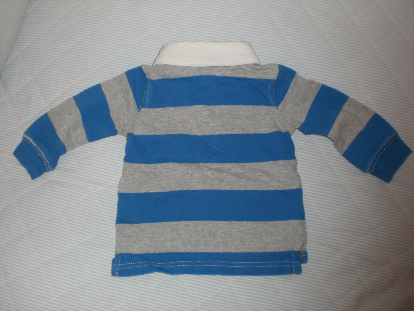 carter´s - Baby Poloshirt Langarmshirt Rugbyshirt blau grau Gr. 74 / 12 Mon.