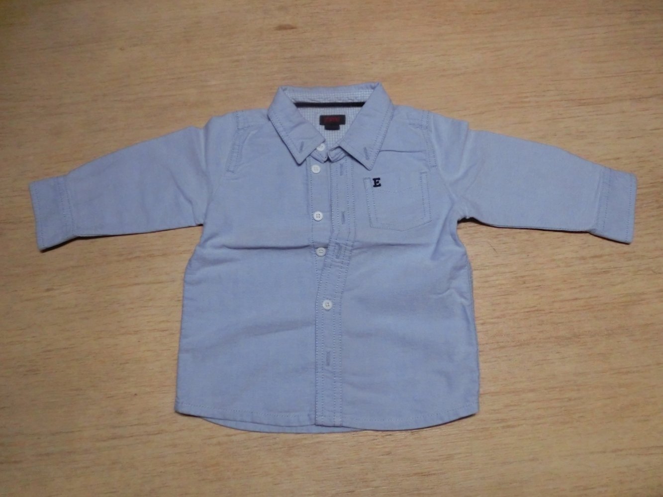 Esprit chickes Set Hemd Langarm + Pullunder blau Gr. 74