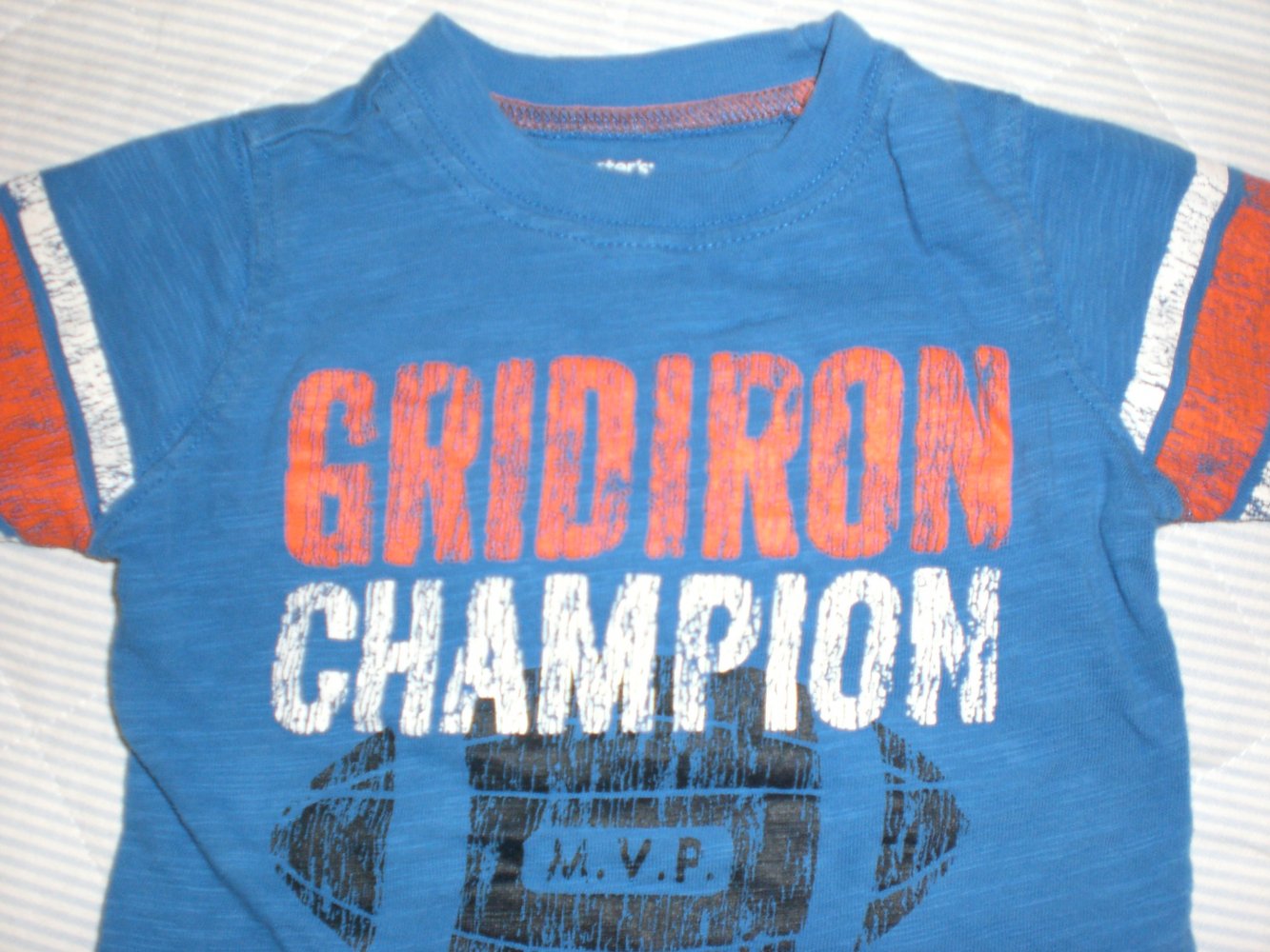 carter´s - Baby Shirt Langarmshirt blau Football Gr. 74 / 12 Mon.