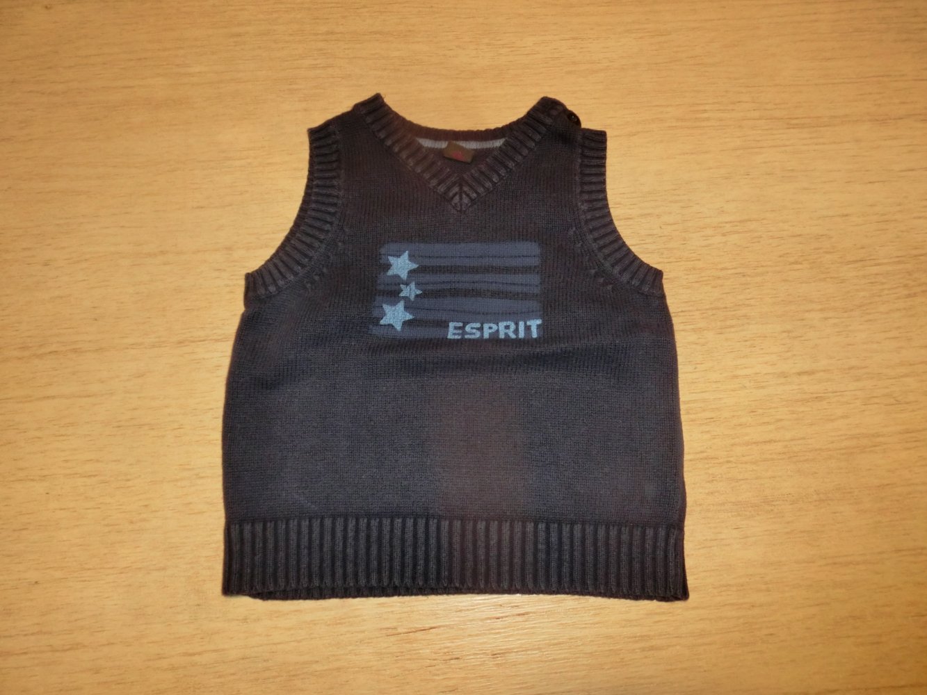 Esprit chickes Set Hemd Langarm + Pullunder blau Gr. 74