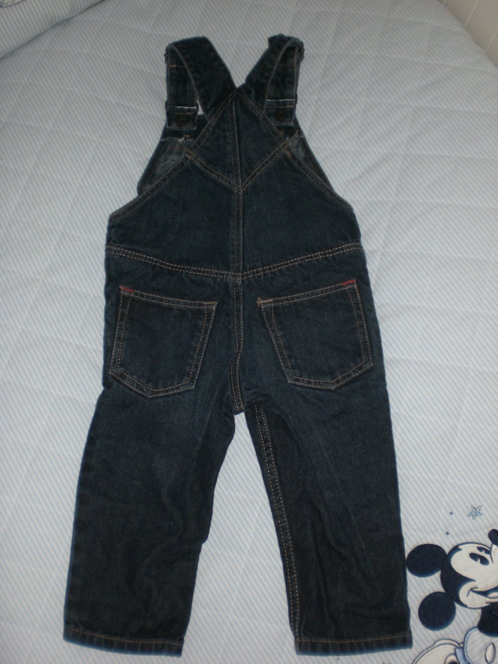 H&M Latzhose Overall Jeans dunkelblau 6-9 Mon. Gr. 74 top 1