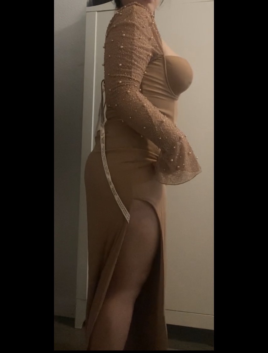 Langens Kleid in Beige L