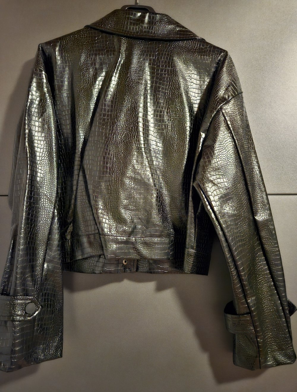 Leder Jacke, Größe M, schwarz