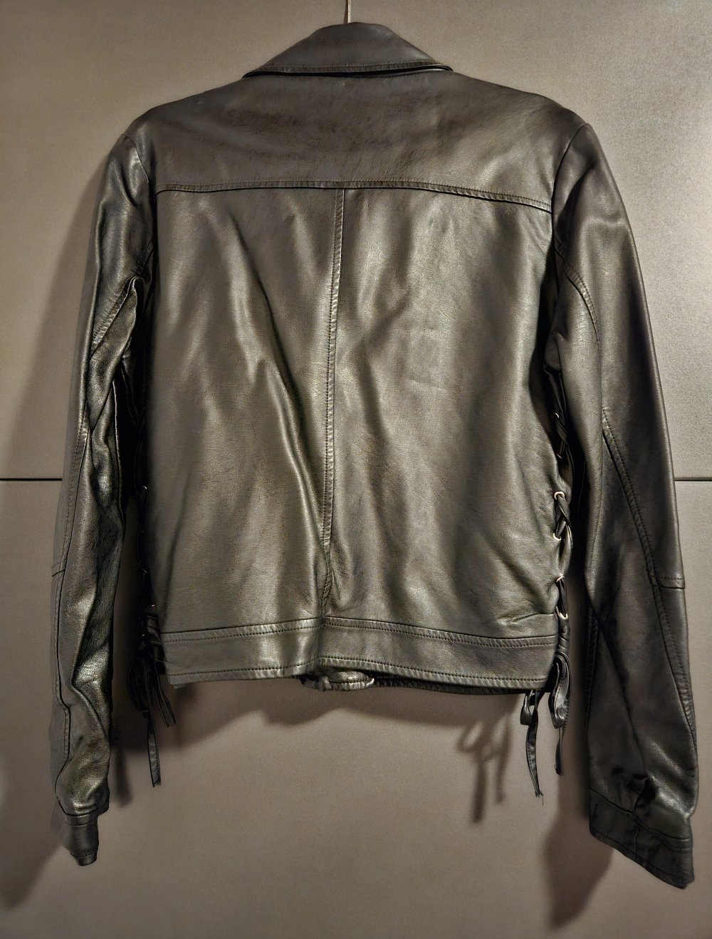 Lederjacke von Minimum, Größe 38,schwarz