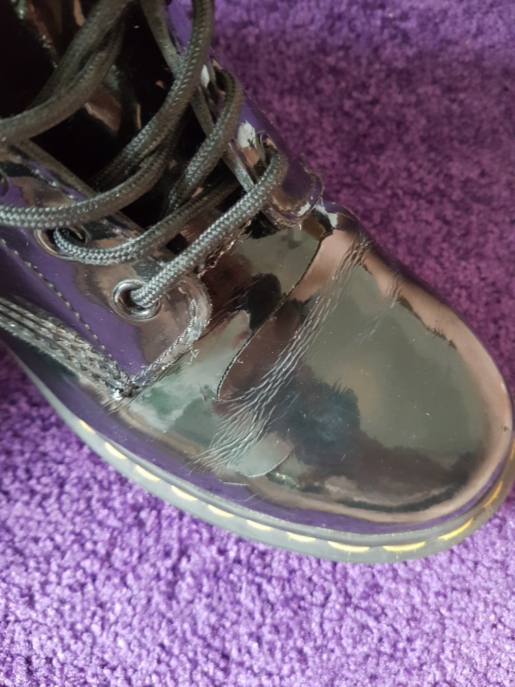 Hochwertige schicke Dr. Martens Lacklederstiefel - guter getragener Zustand