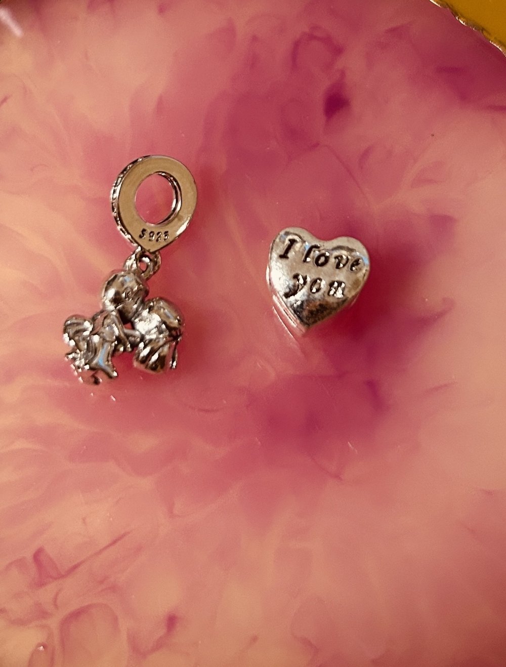 charm Ehepaar und Herz Pandora kompatibel S925 Silber